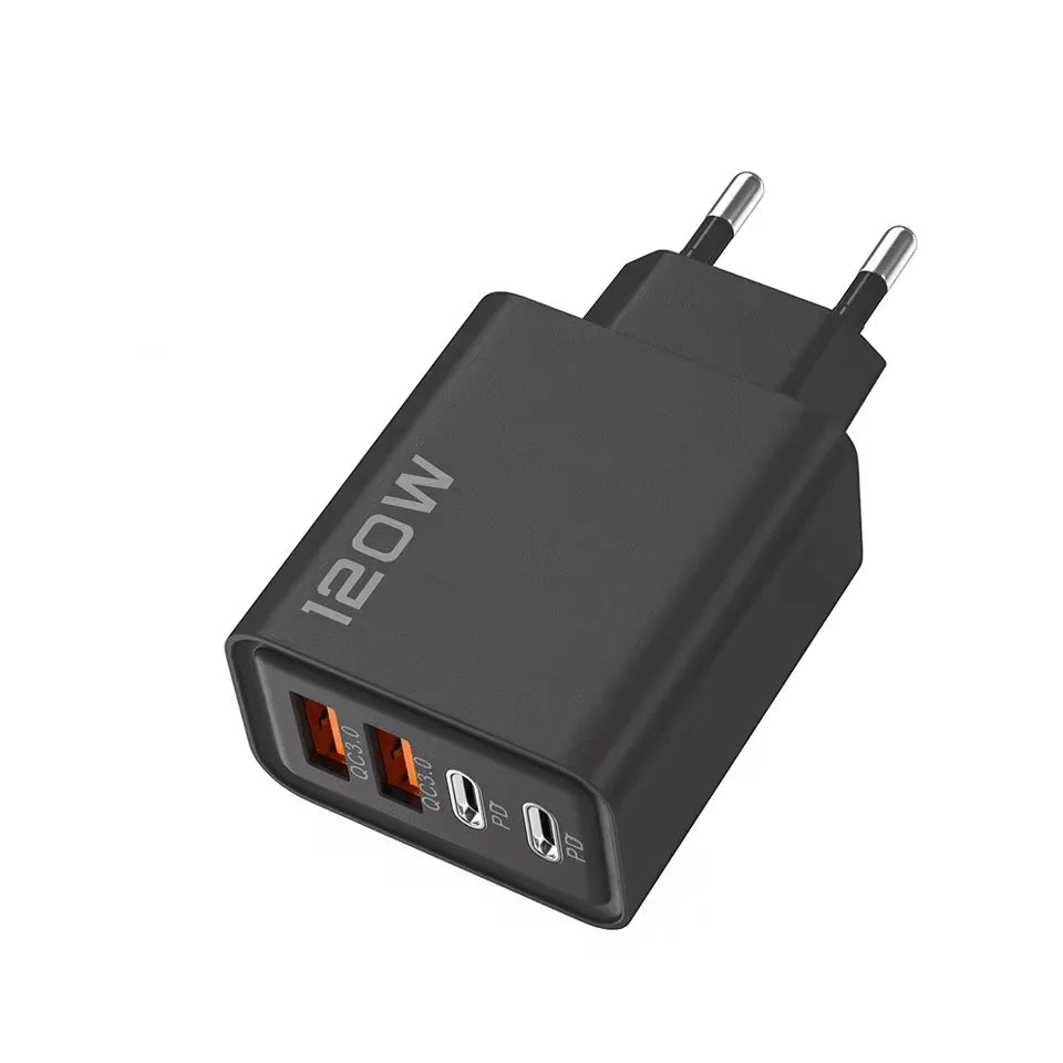 USB Type-C PD 120W Fast Charger Wall Adapter