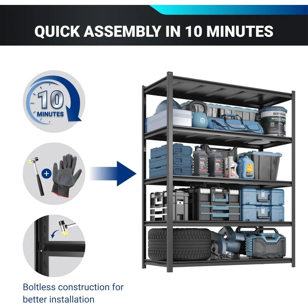 5-Tier Heavy Duty Garage Shelving