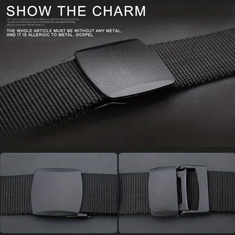 2 Pack Webbing Canvas Outdoor Belt with Plastic Buckle