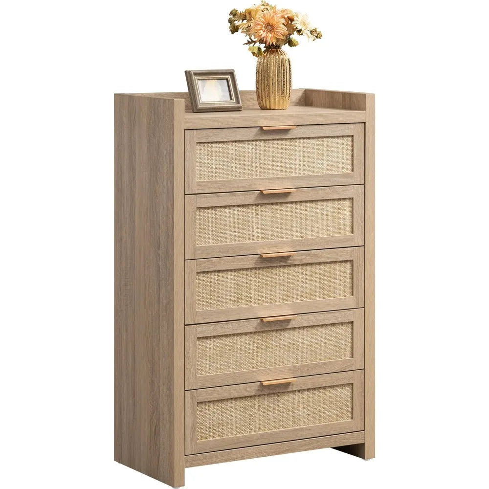 Boho Chic, Spacious, and Functional 46” Tall Dresser