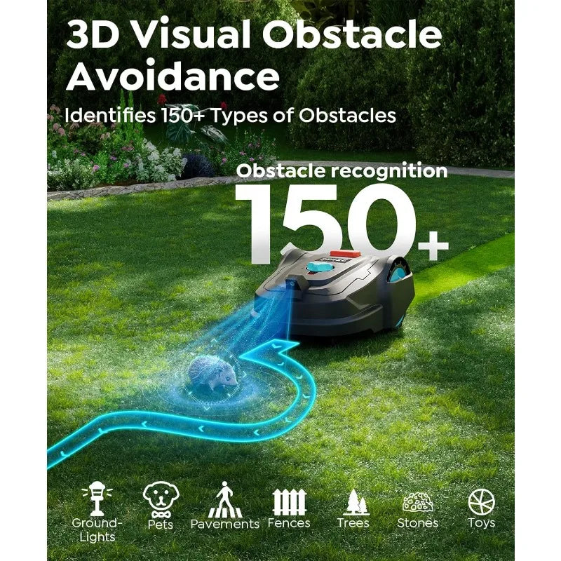 GPS & 3D Visual Navigation App Controlled Lawn Mower