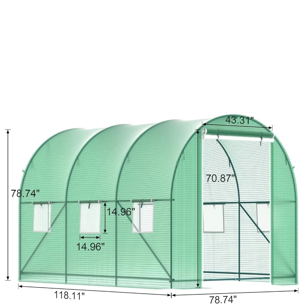 Upgraded 10x7x7 Walk-in Greenhouse