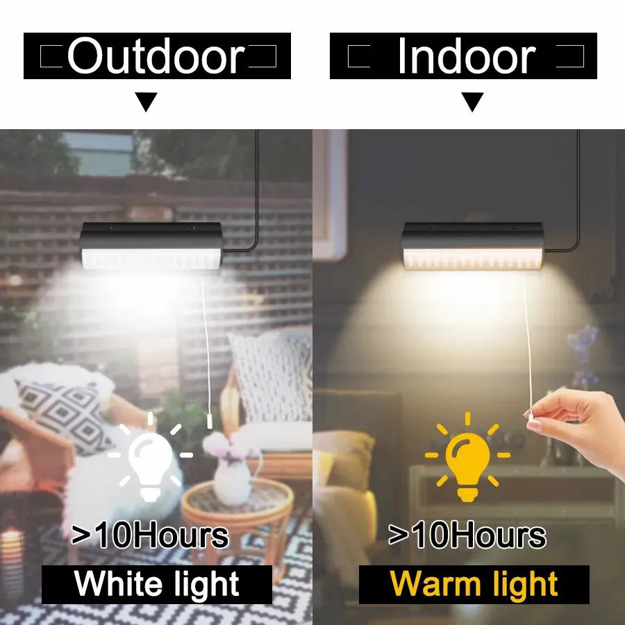 Indoor Outdoor Solar Shed Light With Pull Wire