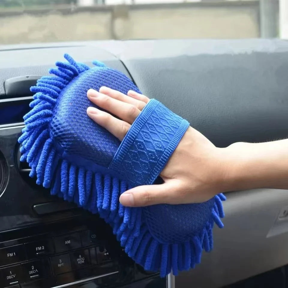 Car Wash Glove Microfiber Chenille Car Wash Sponge