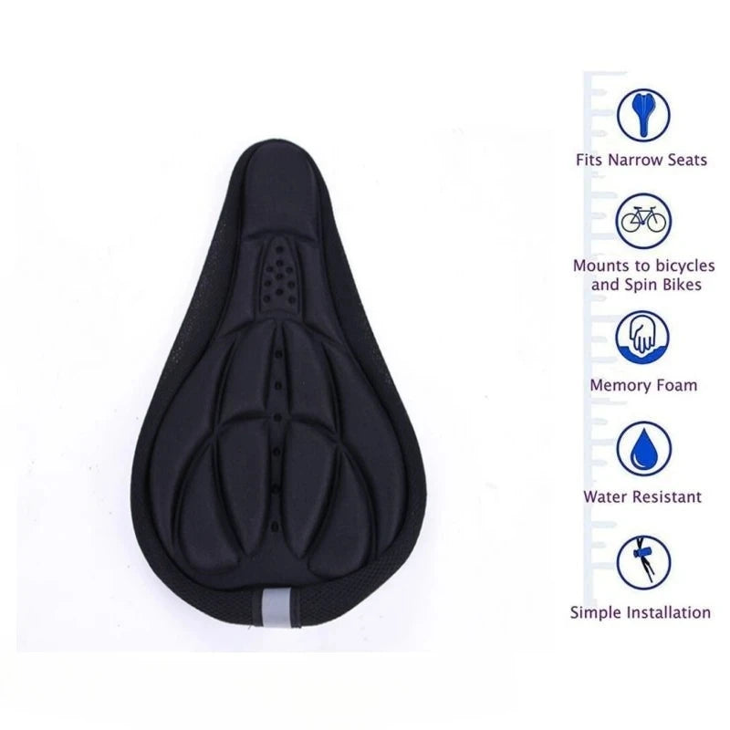 Soft 3D Padded Bike Saddle Seat Cover