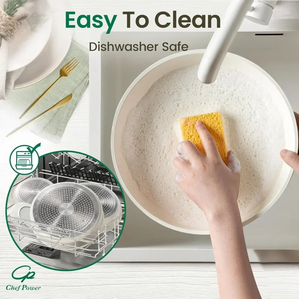 19-Piece Ceramic Cookware Set