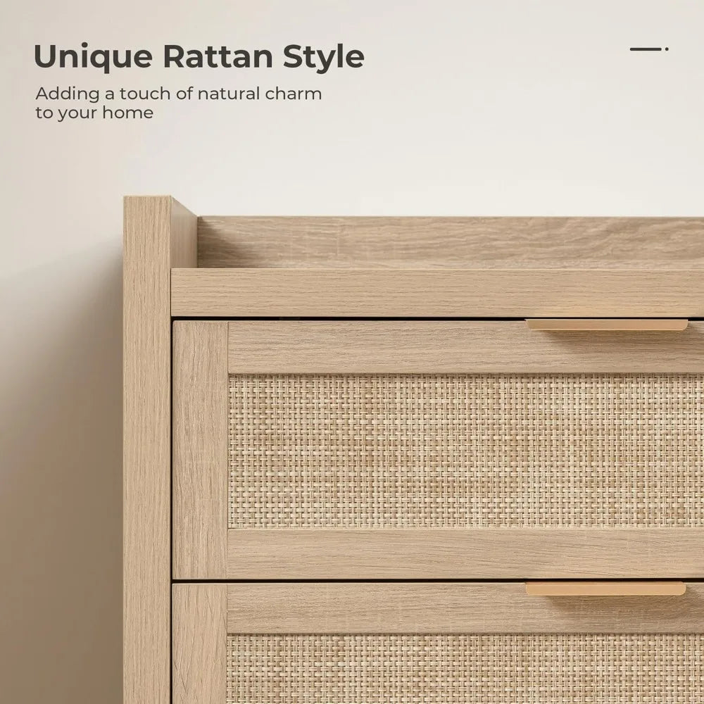 Boho Chic, Spacious, and Functional 46” Tall Dresser