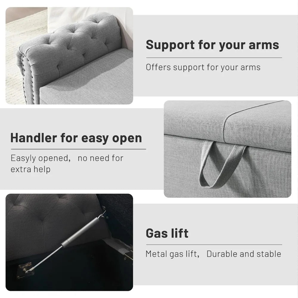 Modern Storage Ottoman Bench