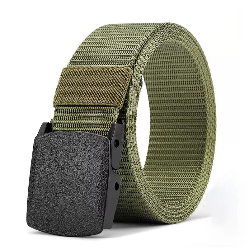 2 Pack Webbing Canvas Outdoor Belt with Plastic Buckle