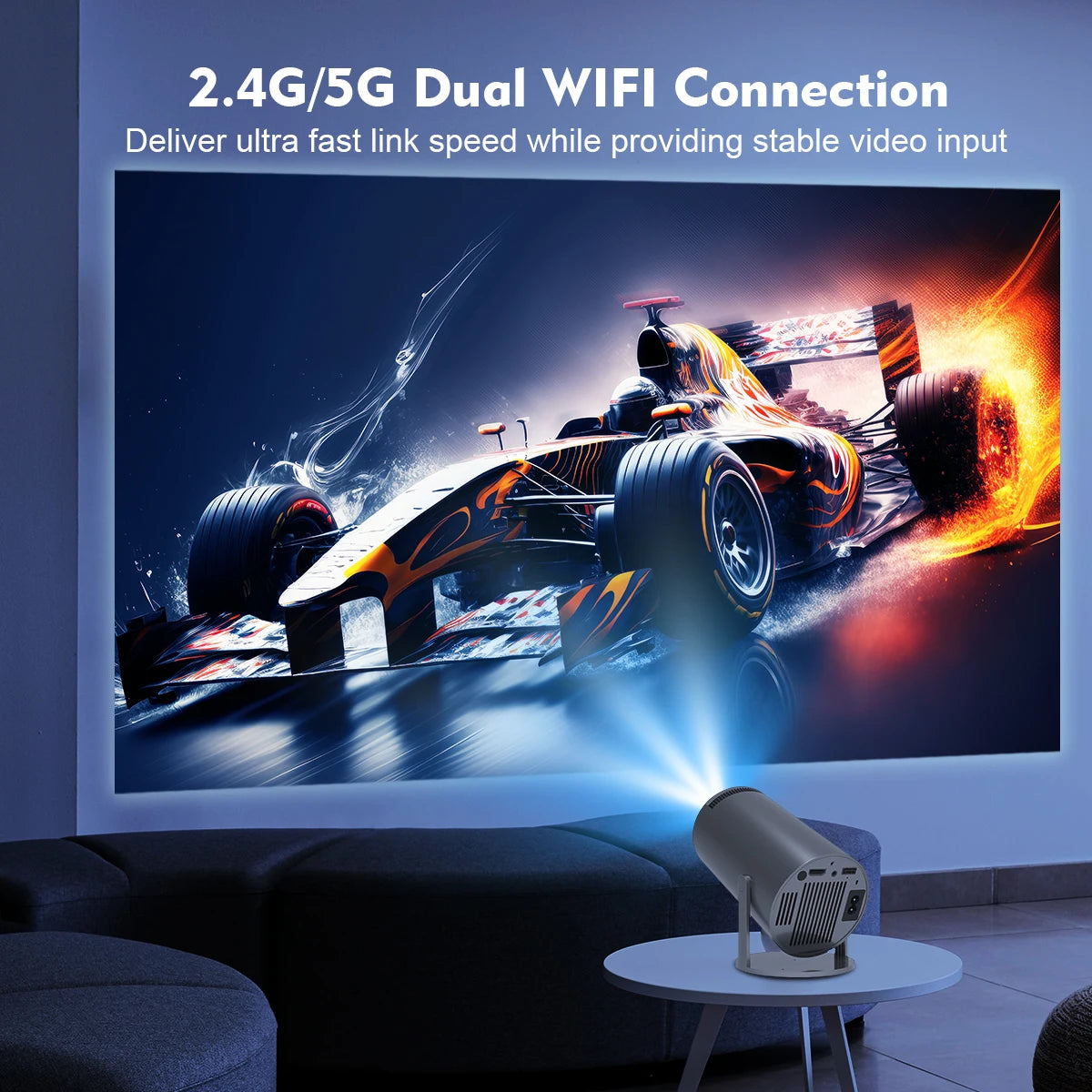 Android 11 Dual WiFi Portable Cinema Projector