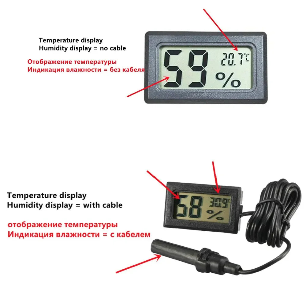 Digital Thermometer & Hygrometer for Reptile Habitats