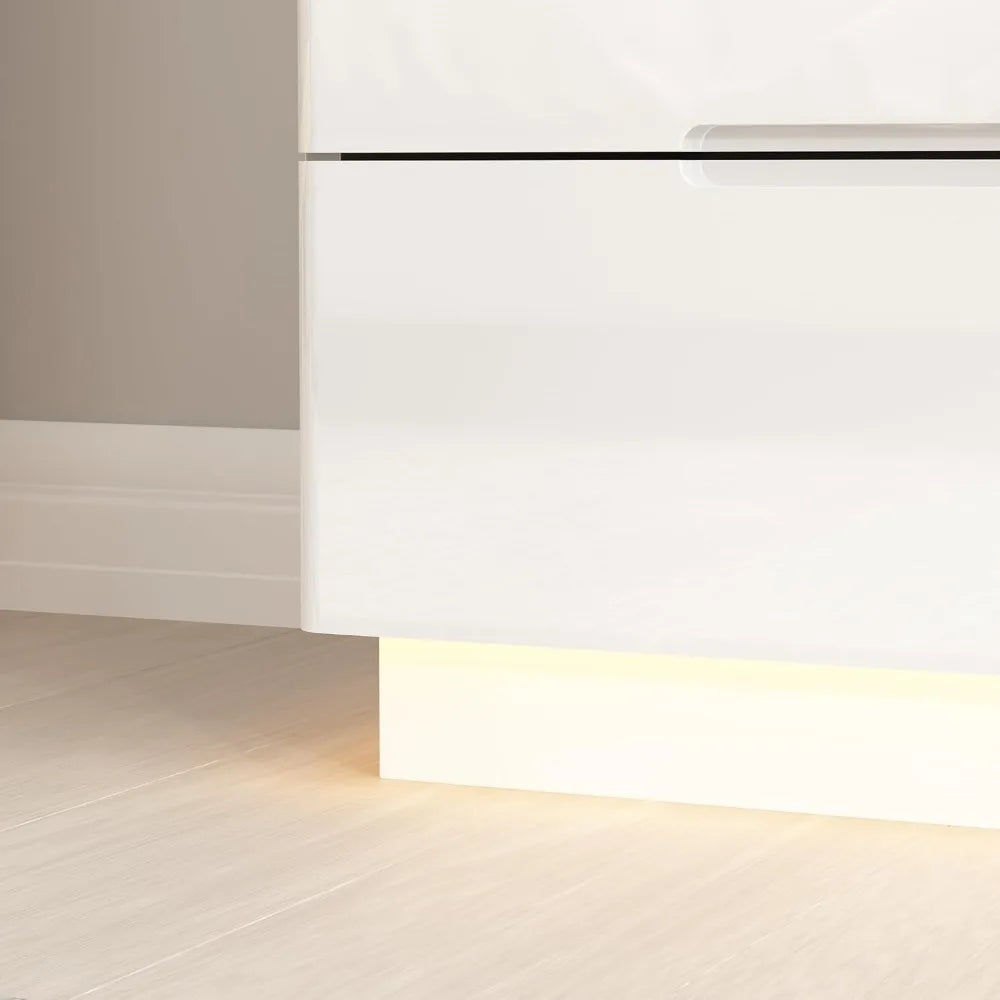 8-Drawer Double Dresser with LED Light