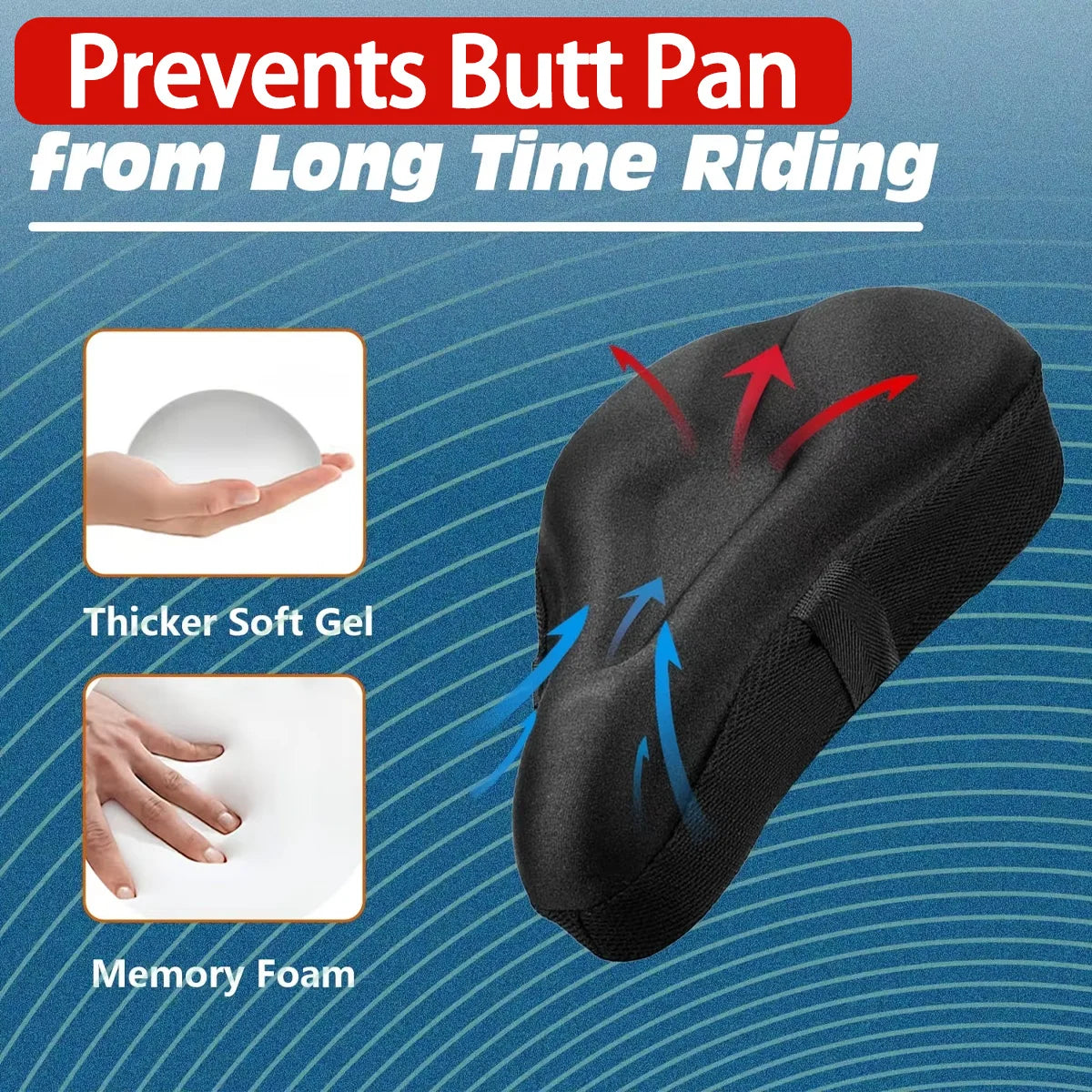 Thickened Soft Gel Bicycle Seat Cover