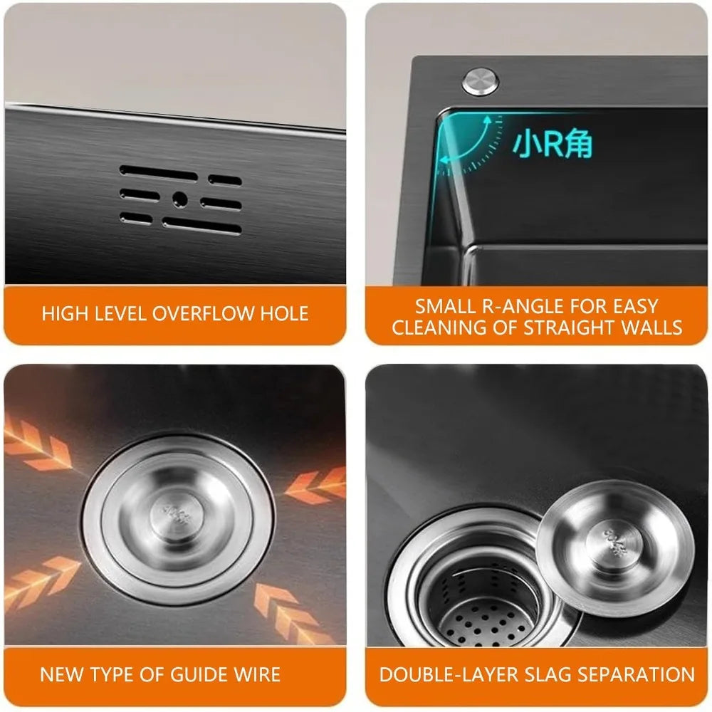 Kitchen & Bath Fixtures Black Kitchen Workstation Sink